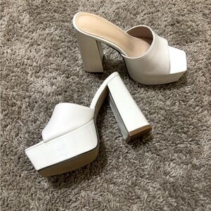 White Platform Heels